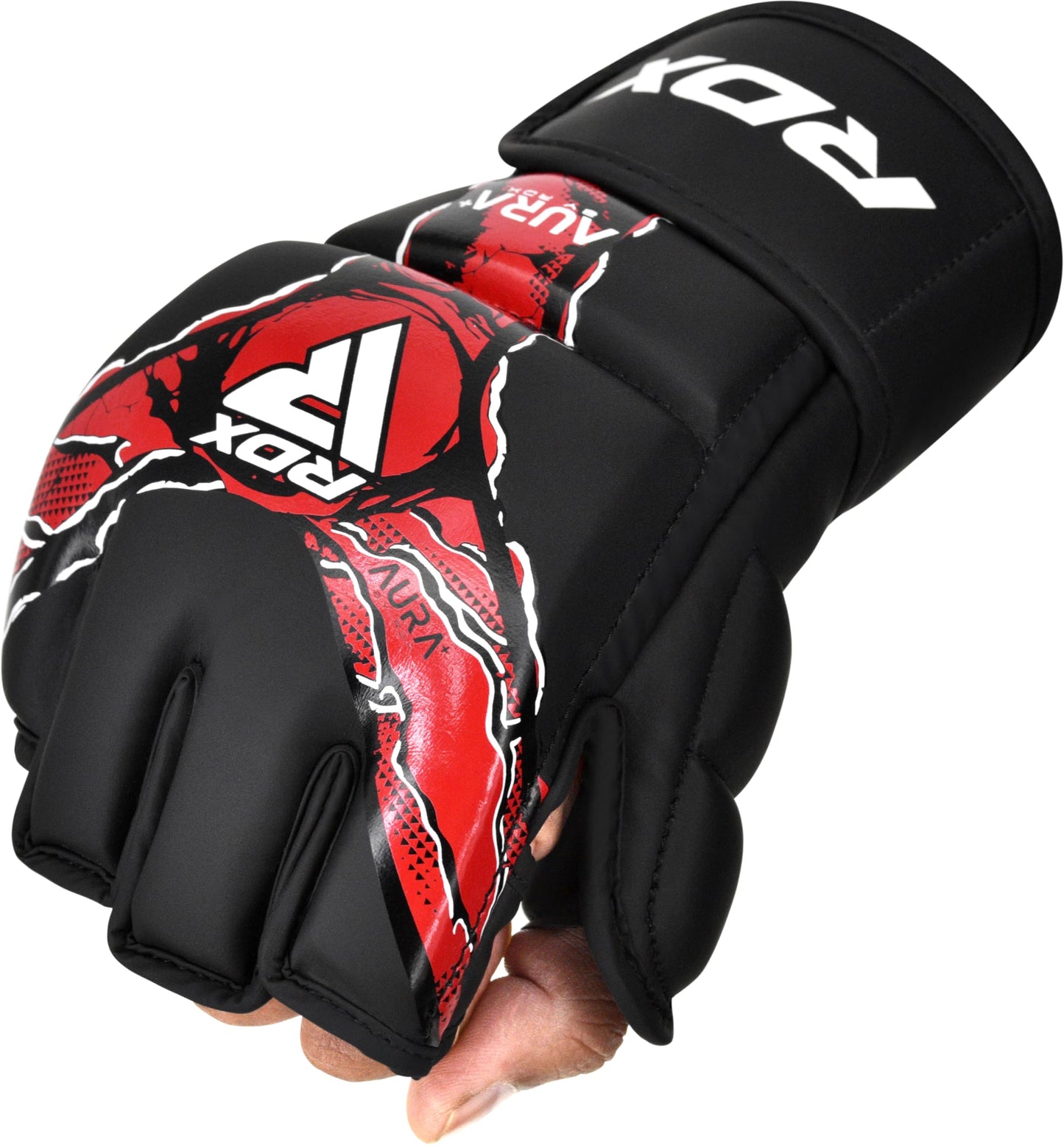 MMA Sparring Handschuhe mit Daumenschutz, Black/Red M