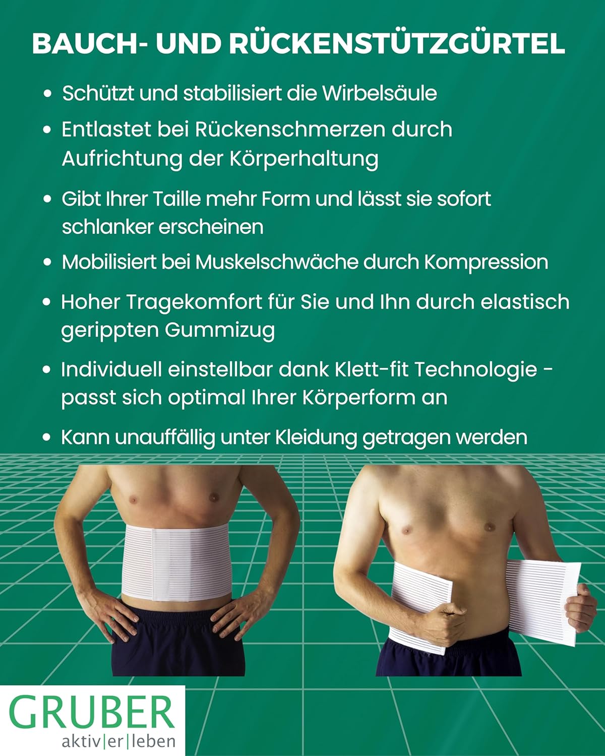 Bauch- und Rückenstützgürtel Slim Gr. 2 (90-110cm), Gr. 2 Slim (Breite 18,5 cm, Umfang 90-110cm)