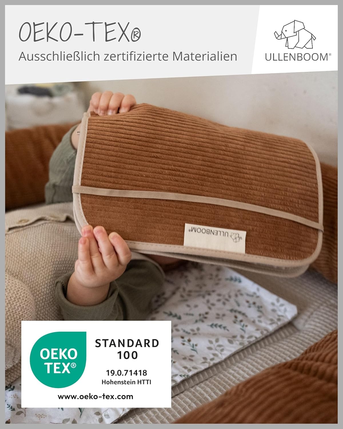 Windeltasche für unterwegs, Cord Caramel