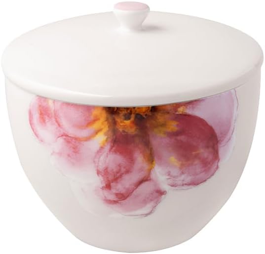 Teedose Rose Garden, Teedose mit Deckel - Weiss / Rosa