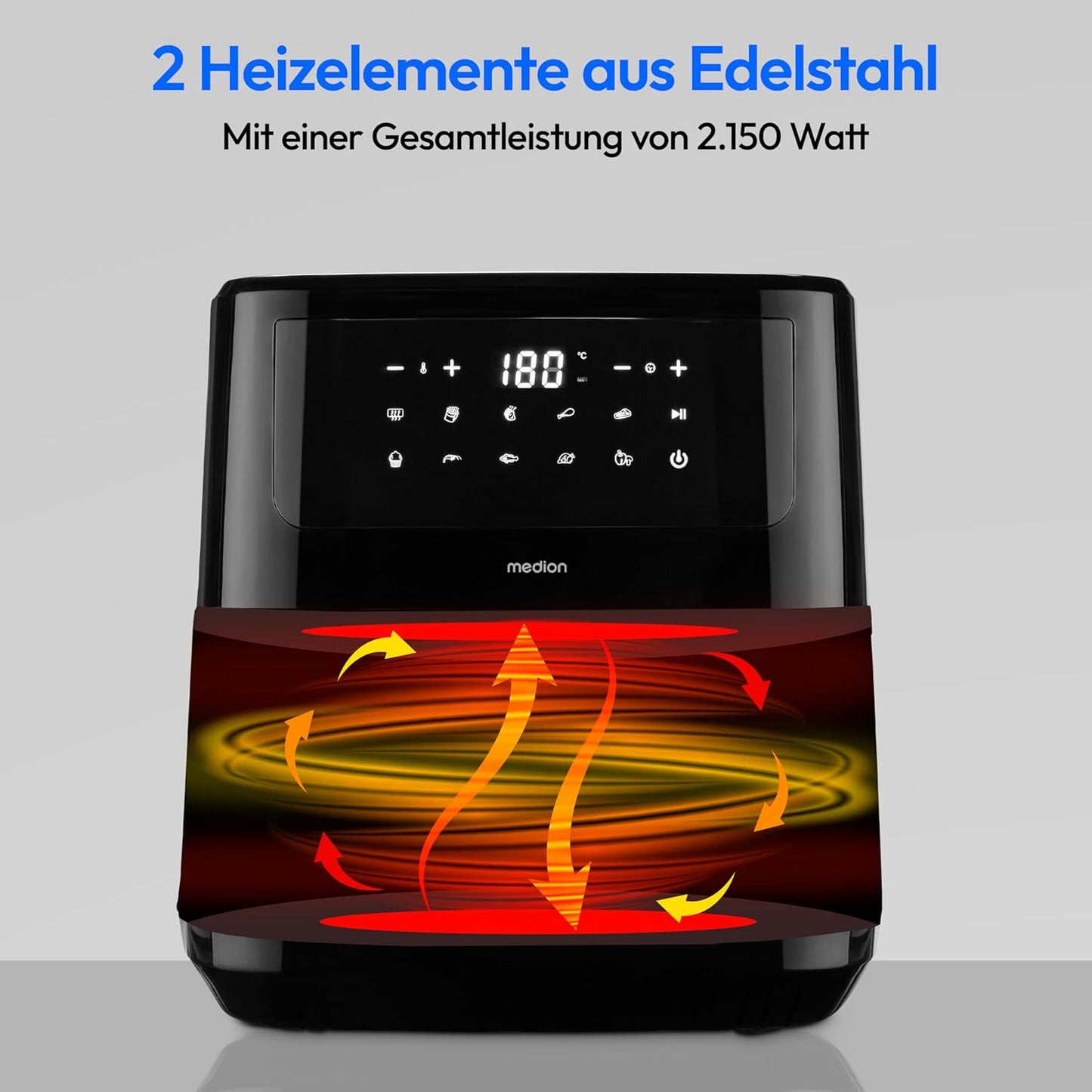 Heissluftfritteuse LIFE P10 XL Duo, Schwarz