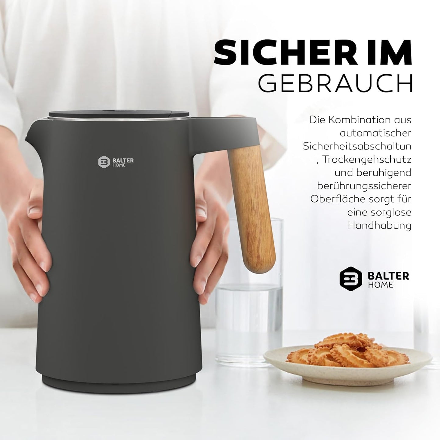 Wasserkocher mit Temperatureinstellung