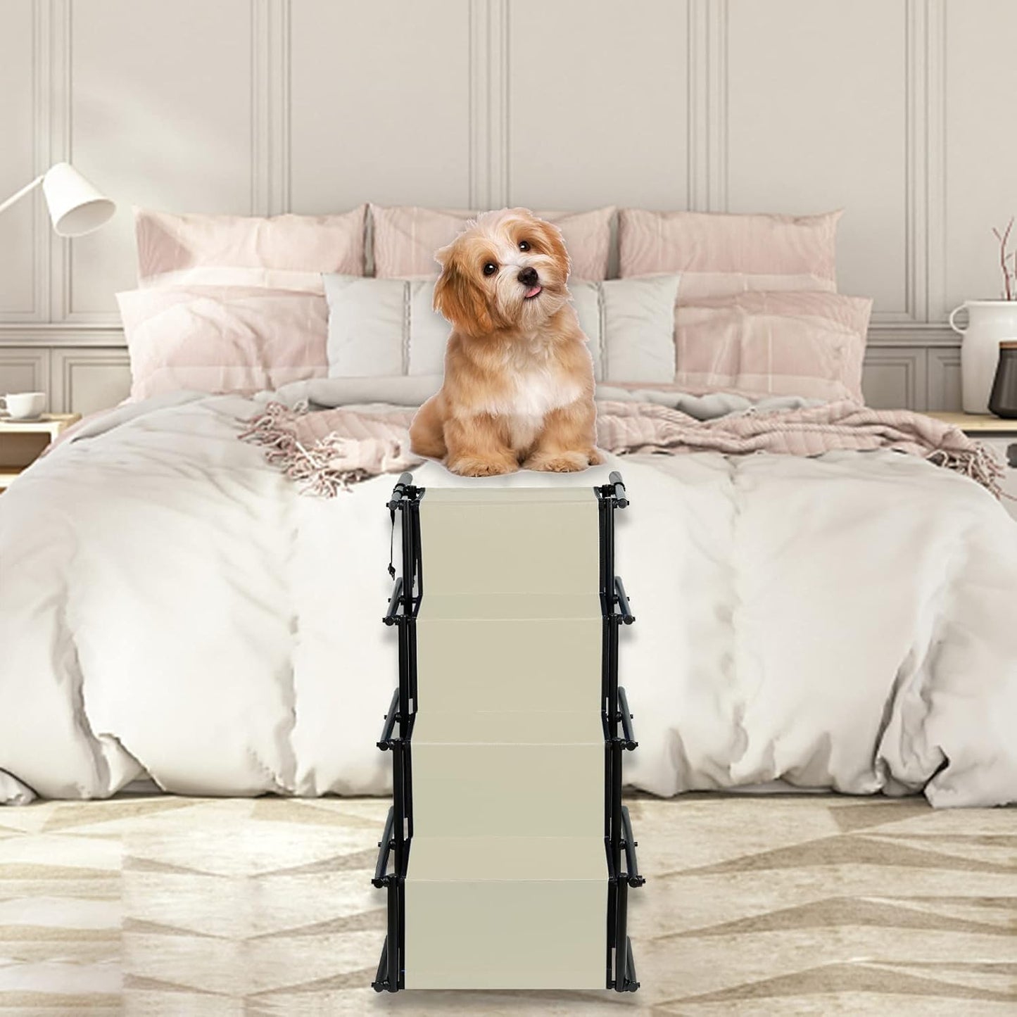 Klappbare Hundetreppe, Beige