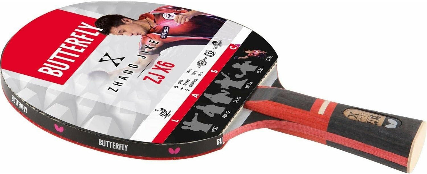 ZJX6 Zhang Jike Tischtennisschläger Set, Bundle mit Case, Bälle & 1 weiteren Racket