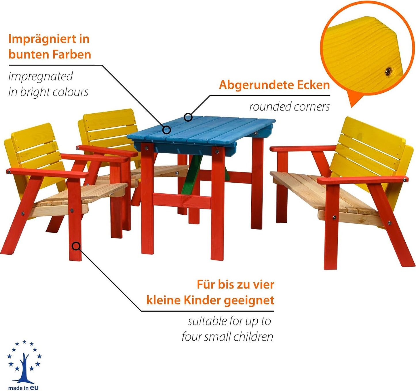 Kindersitzgruppe Picknickgarnitur