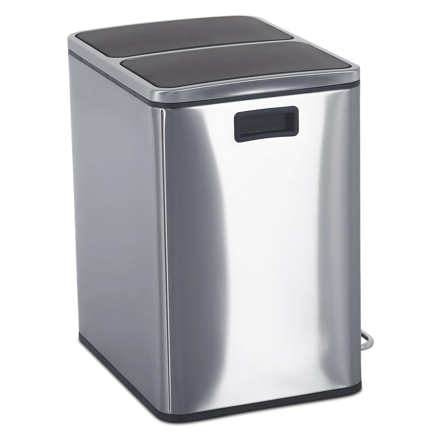 Treteimer Charly mit 2 Inneneimern, 2 x 15 L, langsam schliessend, Edelstahl satiniert