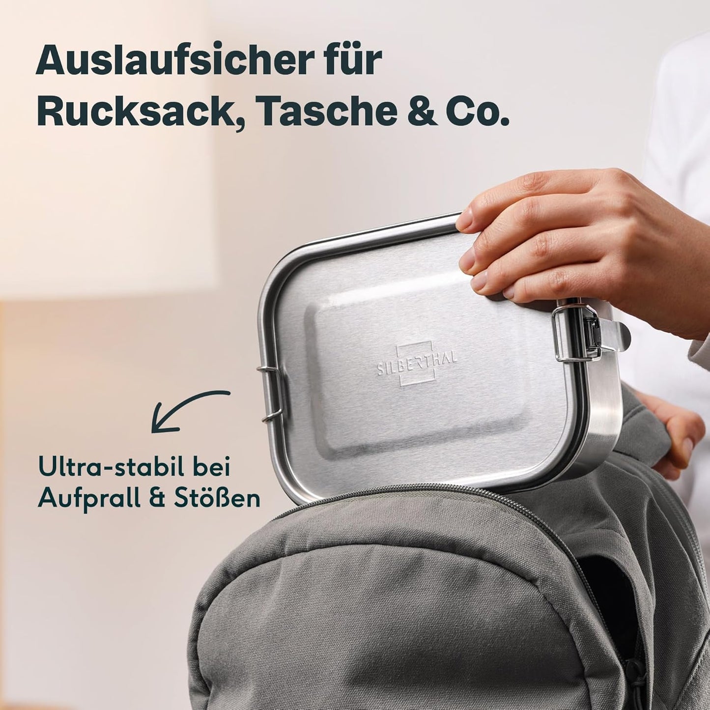 3-teiliges Brotdosen-Set mit Fächern, 3er Set