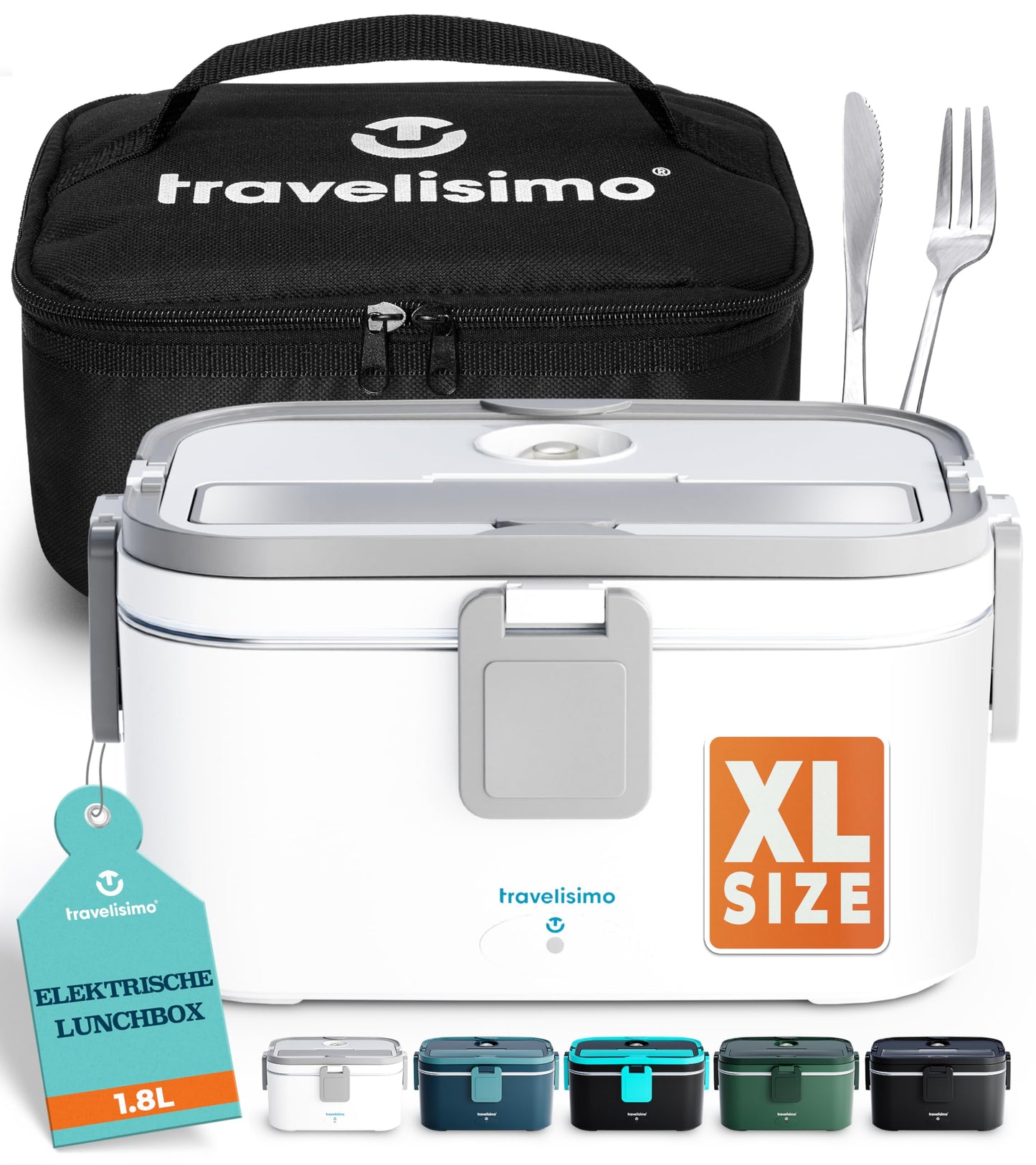 Elektrische Lunchbox, 3-in-1, Grau