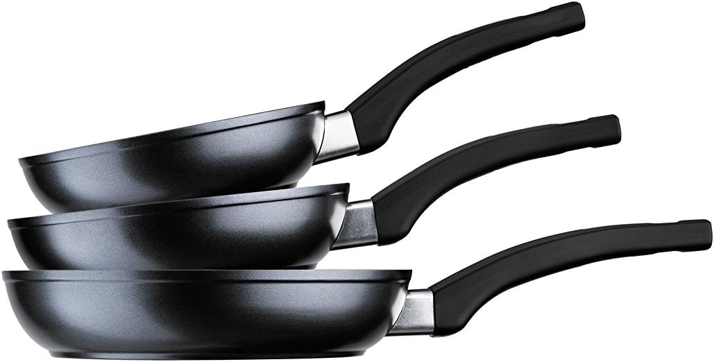 3-teiliges Bratpfannen-Set, 18-22-26 cm 3 antihaftbeschichtete Pfannen
