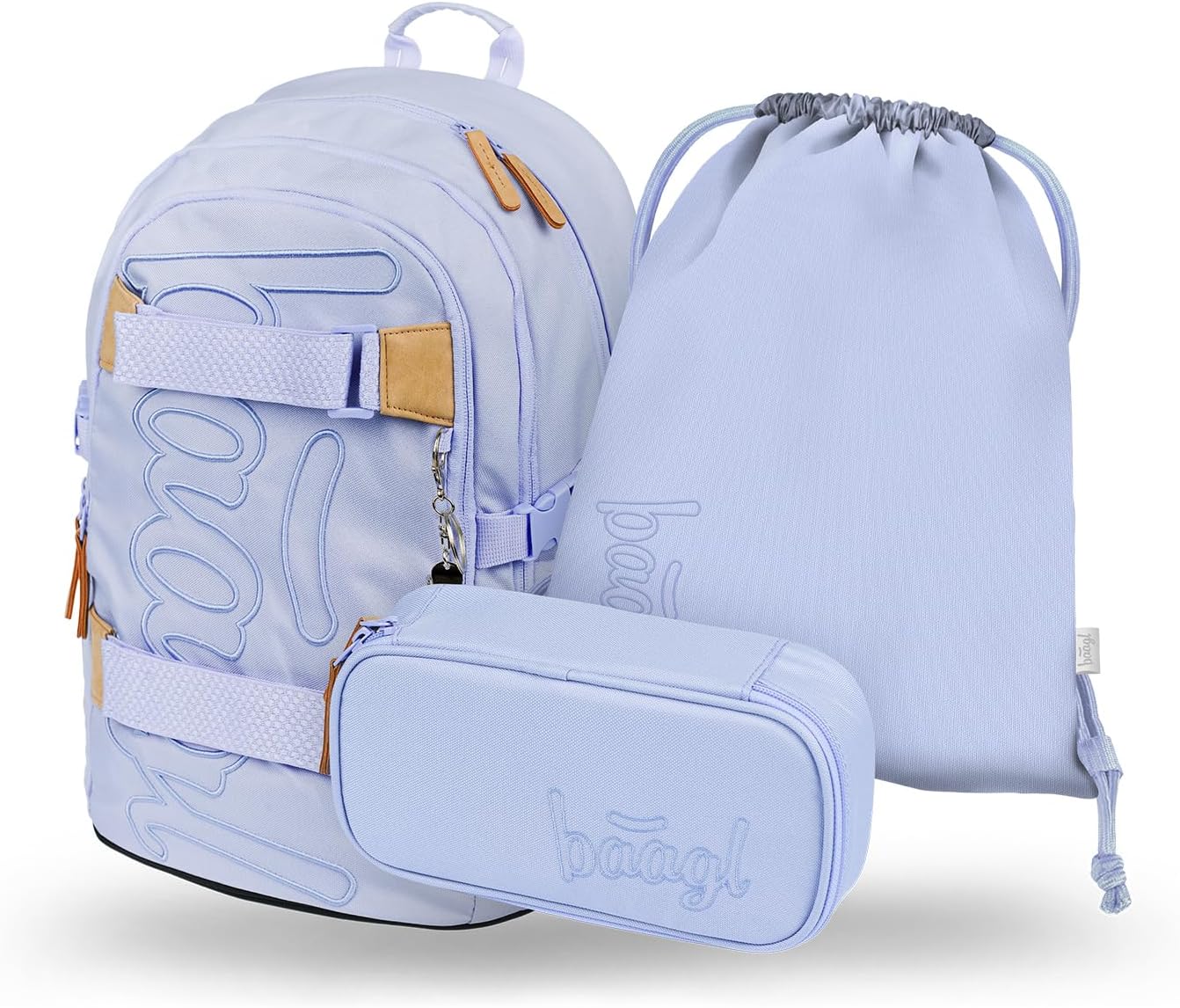 3-teiliges ergonomisches Schulranzen-Set, Lilac