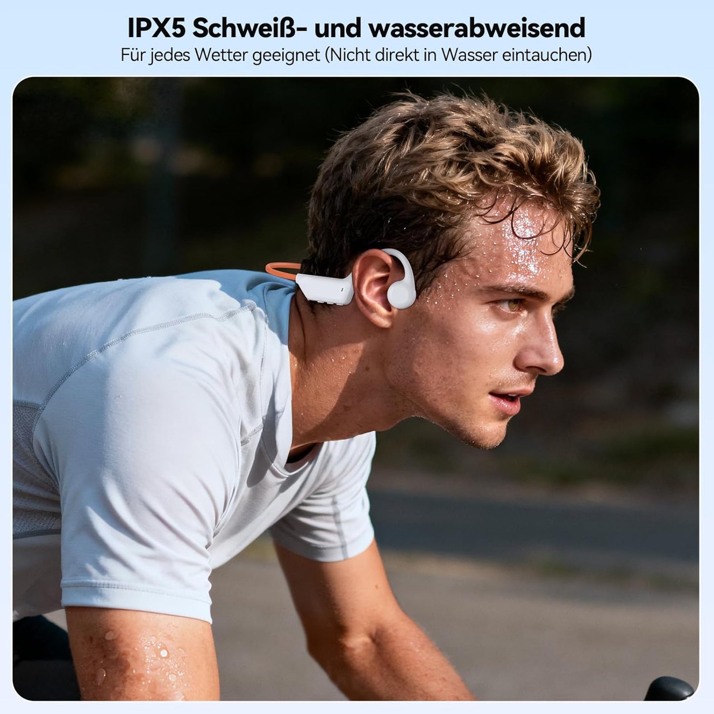 Knochenschall Bluetooth-Kopfhörer, Weiss