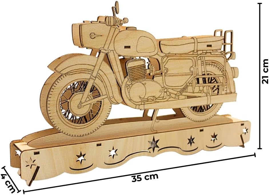 Ostalgie DDR Moped Schwibbogen mit LED-Beleuchtung, Modell D
