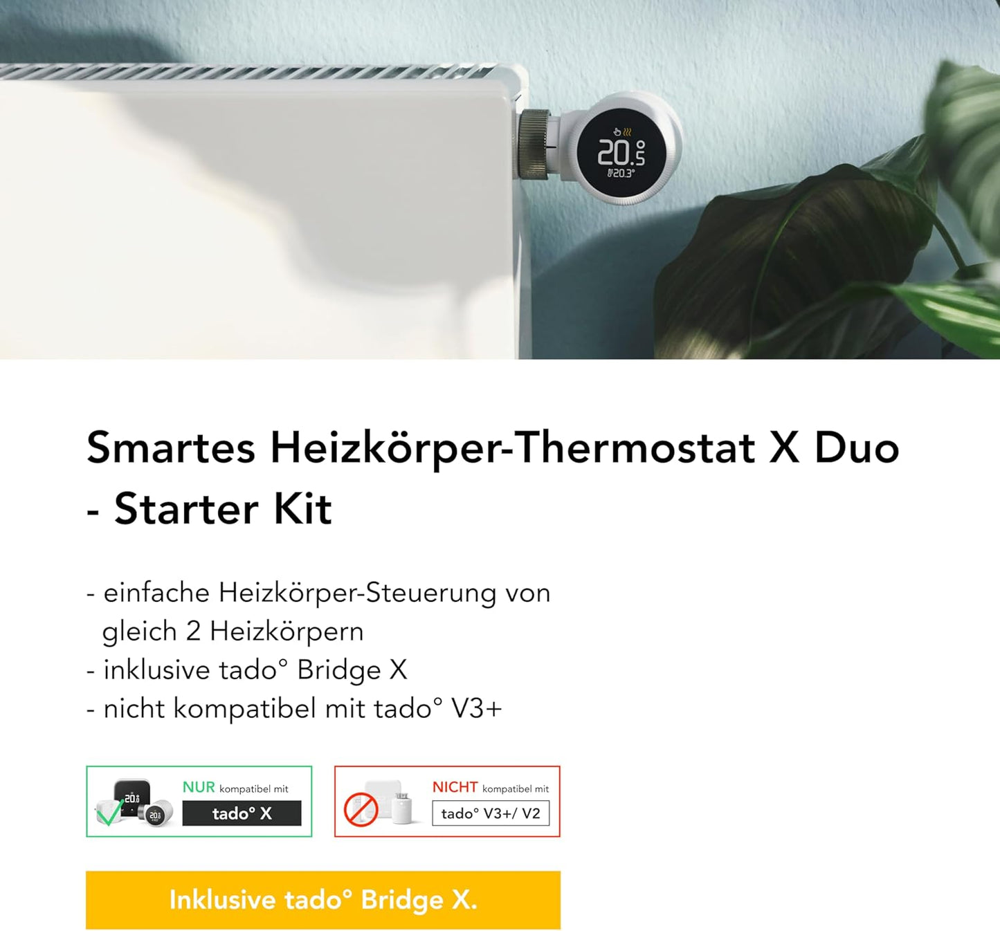 Smartes Heizkörperthermostat Starter Kit X, Starter Kit X Starter Kit: 2x Heizkörper Thermostat