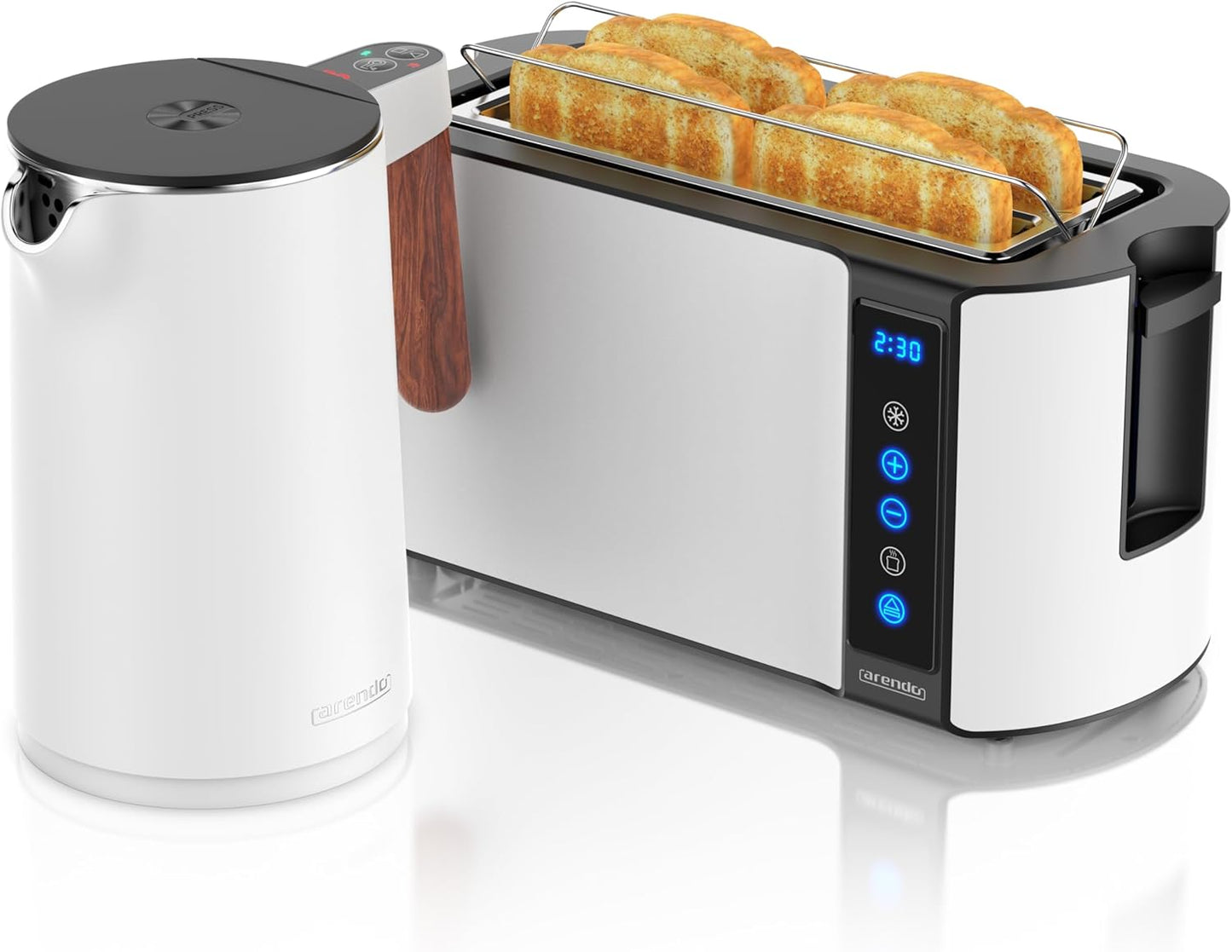 Frühstücksset: Wasserkocher & Toaster mit Temperatureinstellung, C: Set 2