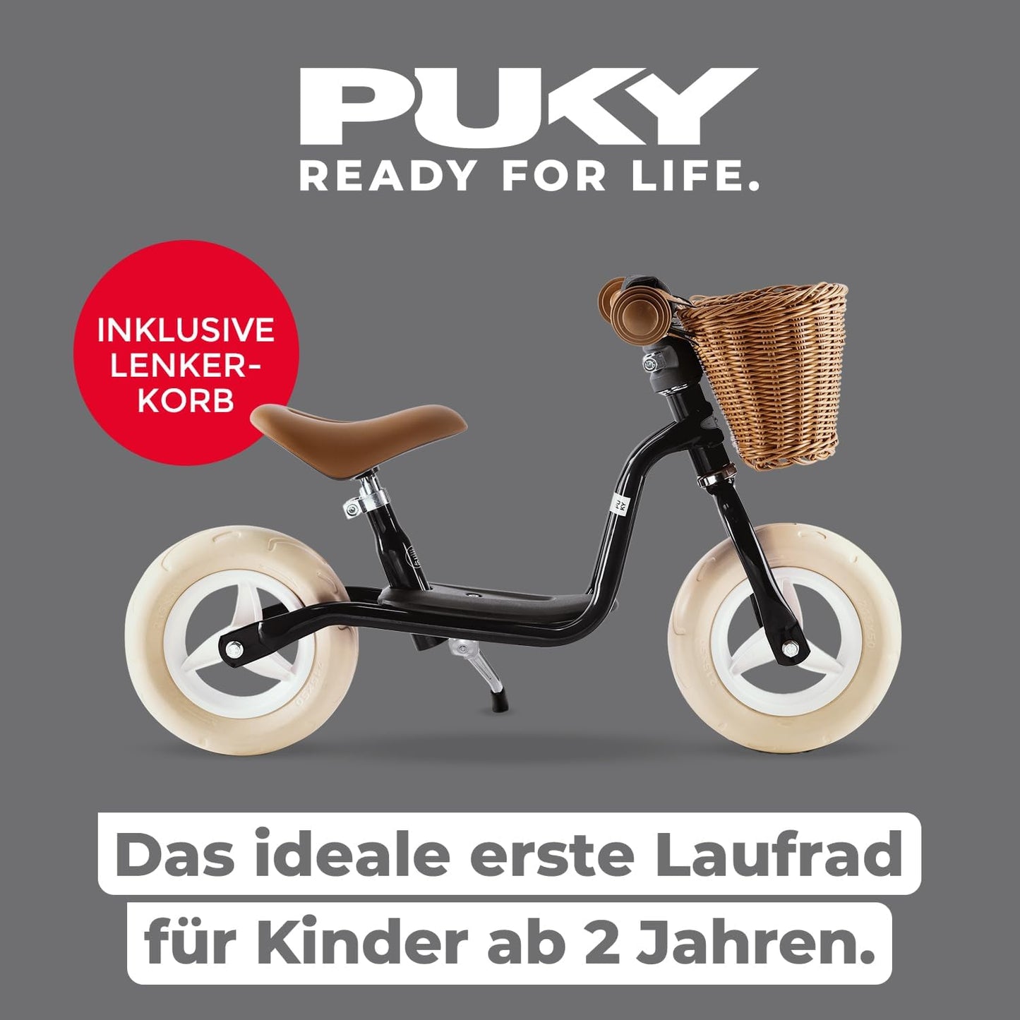 Höhenverstellbares Laufrad LR M Classic, Schwarz Einheitsgrösse
