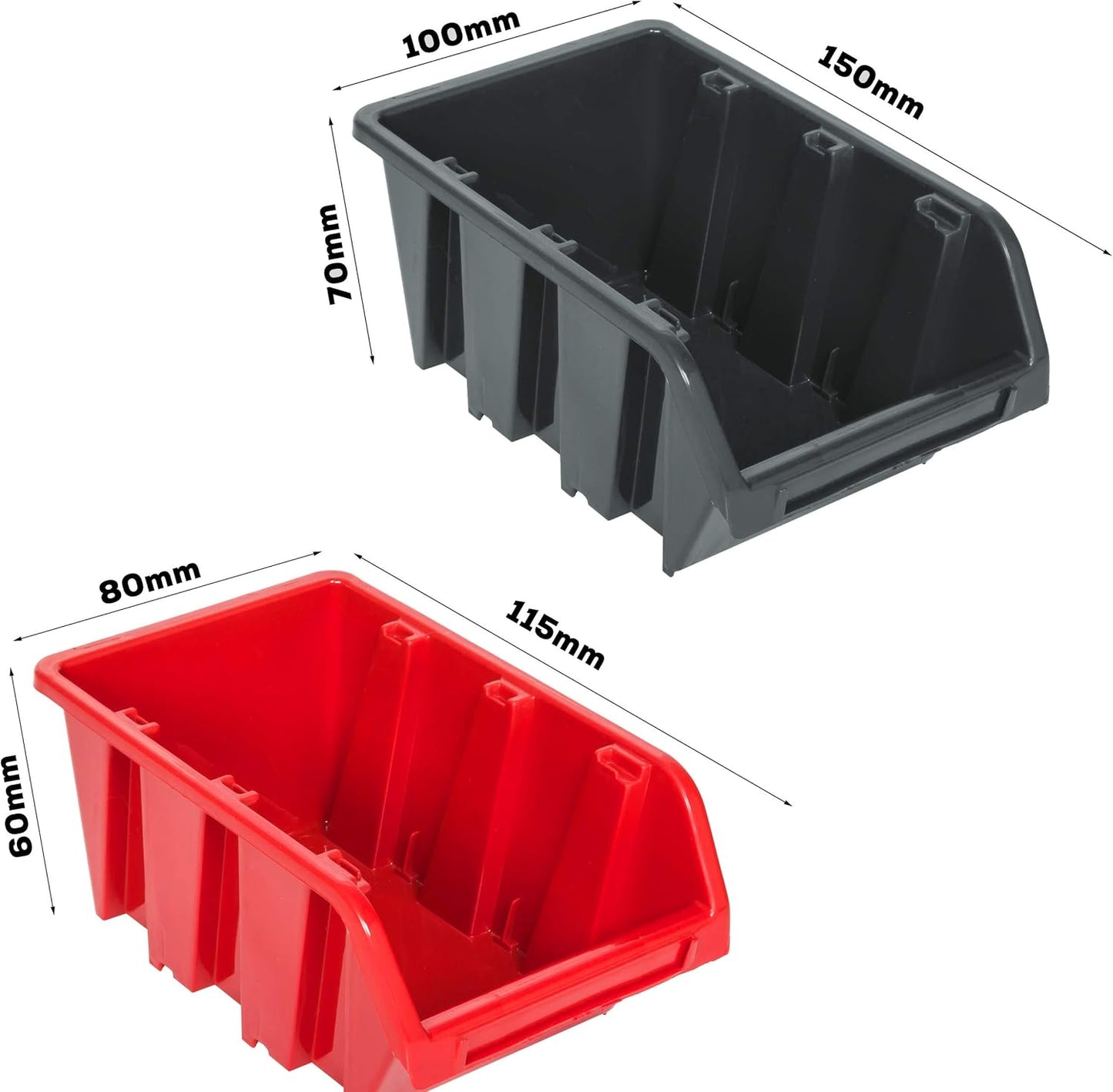 Modulares Werkstattwandregal, Schwarz MIX 1