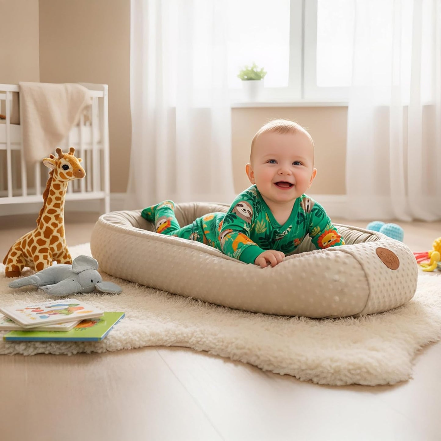 Babynestchen für Neugeborene, 90x50 cm, Beige 90x50 cm (1er Pack)