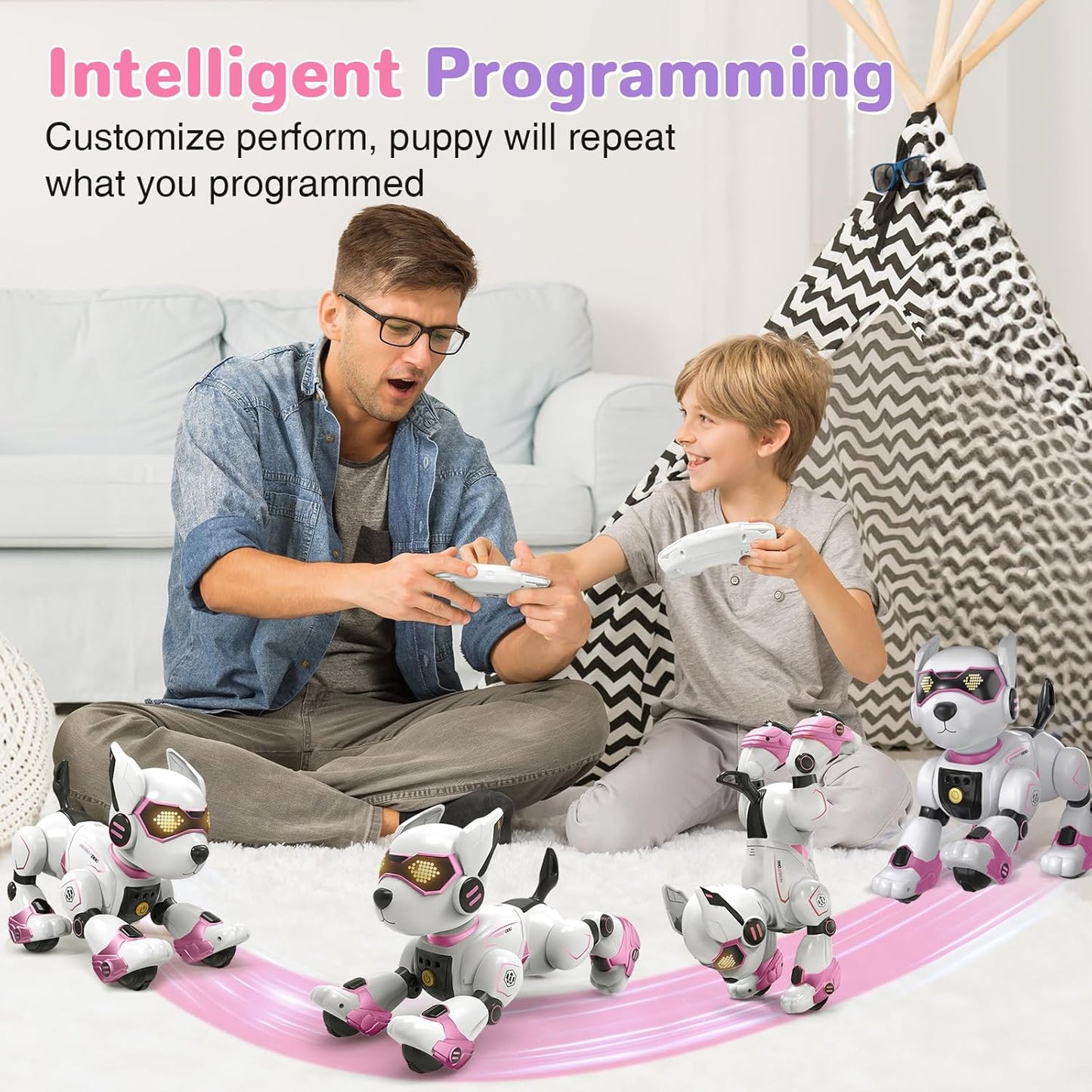 Programmierbarer Roboterhund mit Sprach- und Gestensteuerung