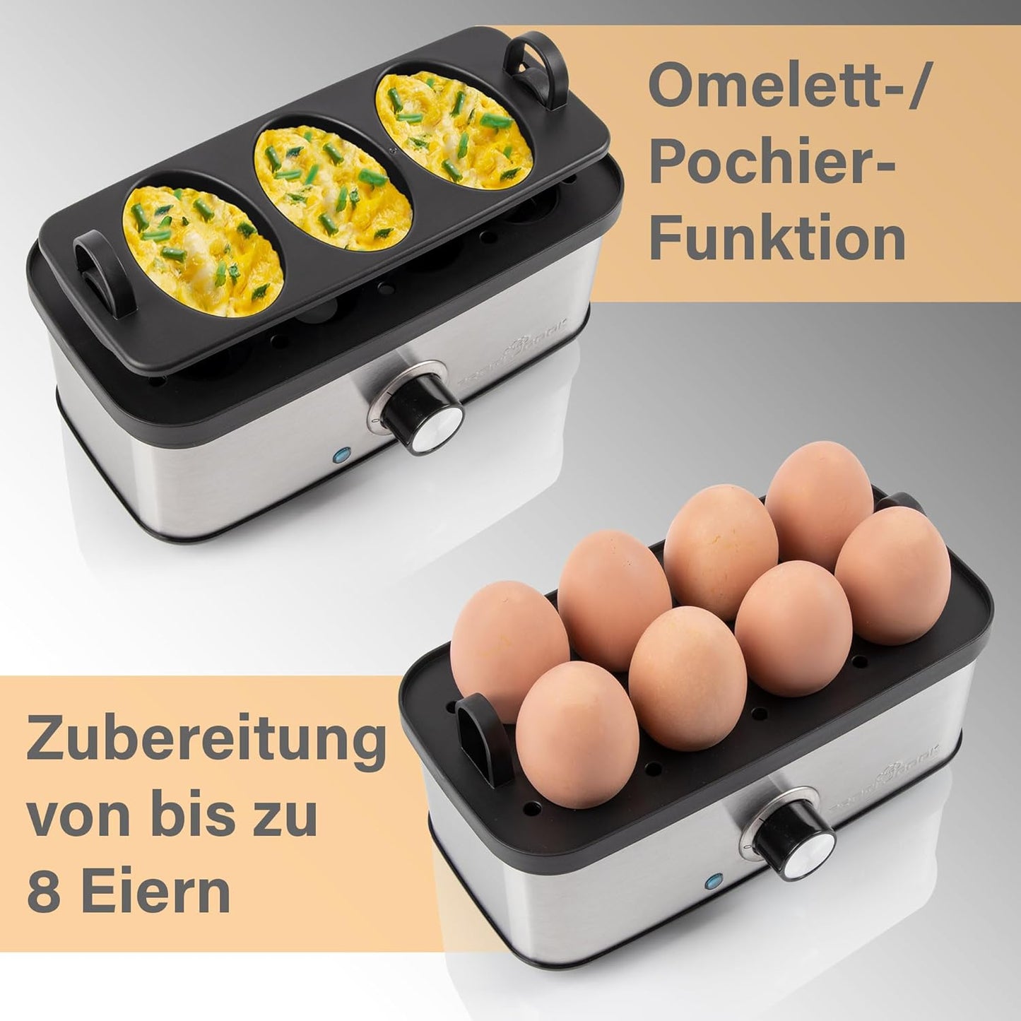 Eierkocher PC-EK 1275 mit Omelett-/Pochier-Funktion