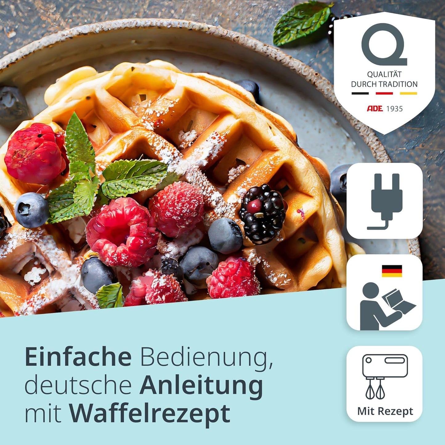 Rundes Mini-Waffeleisen, Runde Form
