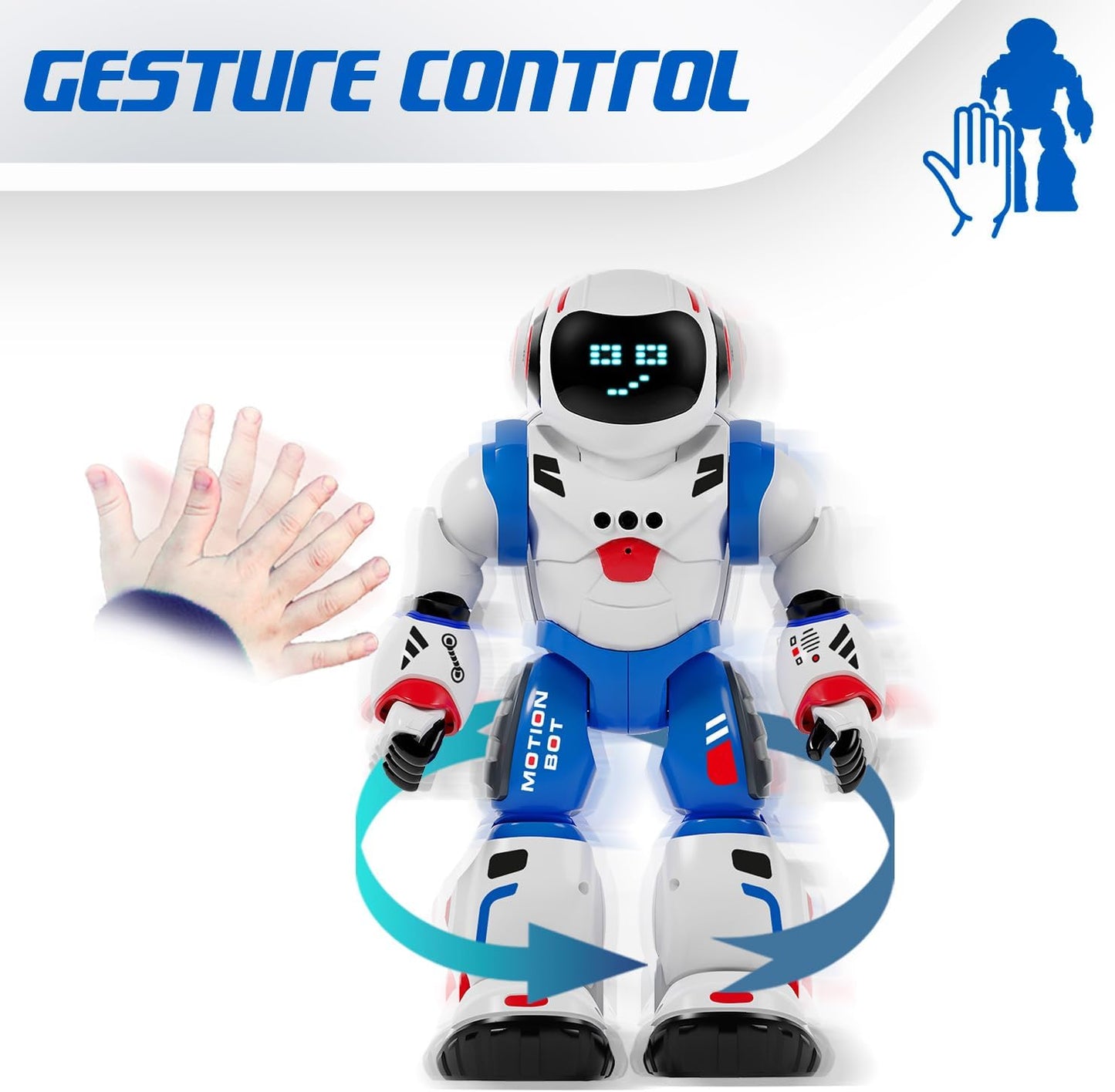 Programmierter Roboter Bruce mit 20 Gesichtsausdrücken, Bruce