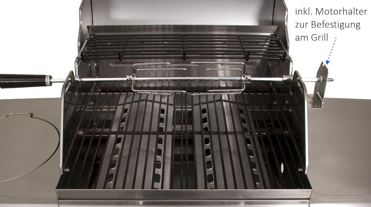 Grillspiess-Set mit Motor, 120 cm