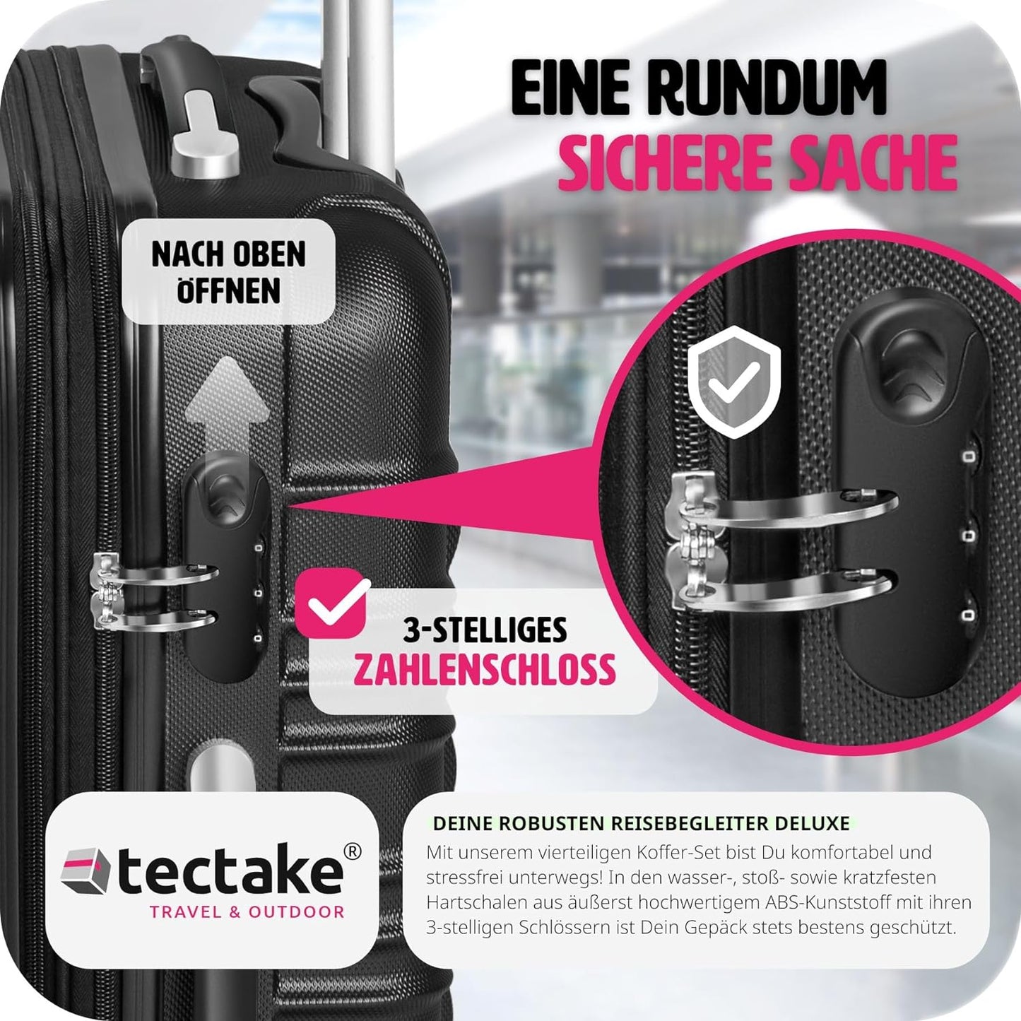 Hartschalenkoffer Set, Schwarz | Nr. 402024