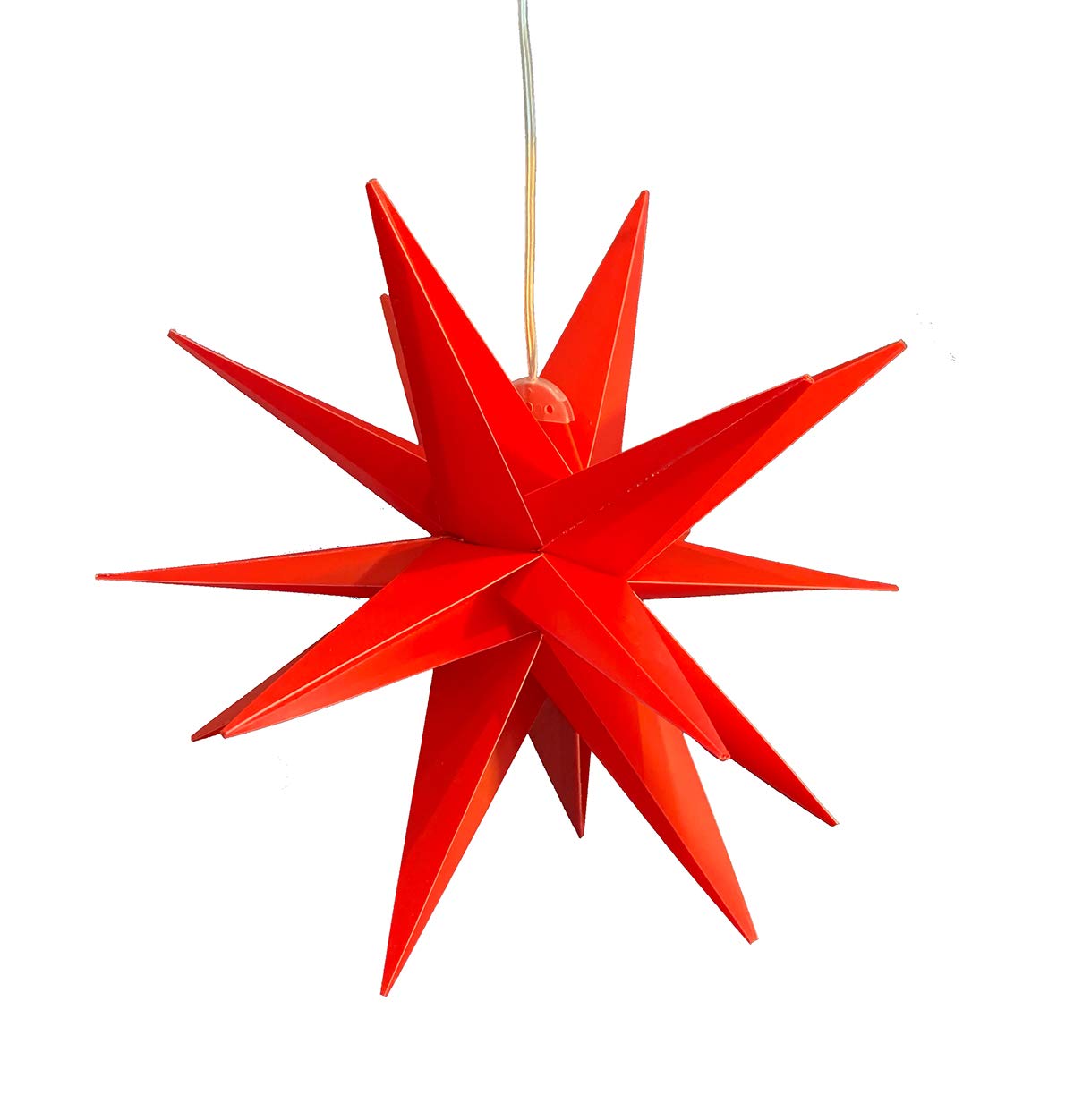 LED Weihnachtsstern 3D mit Timer, Rot