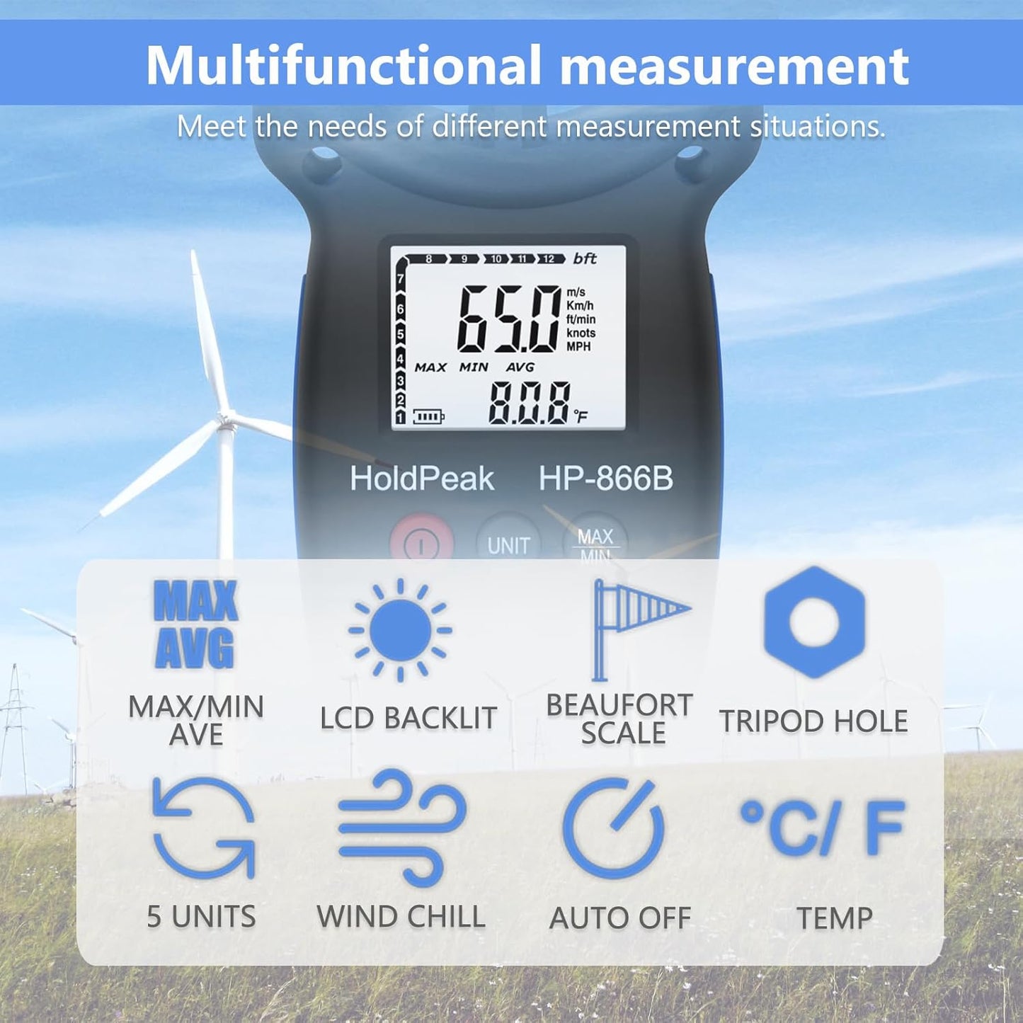 Digitales Anemometer Windmessgerät