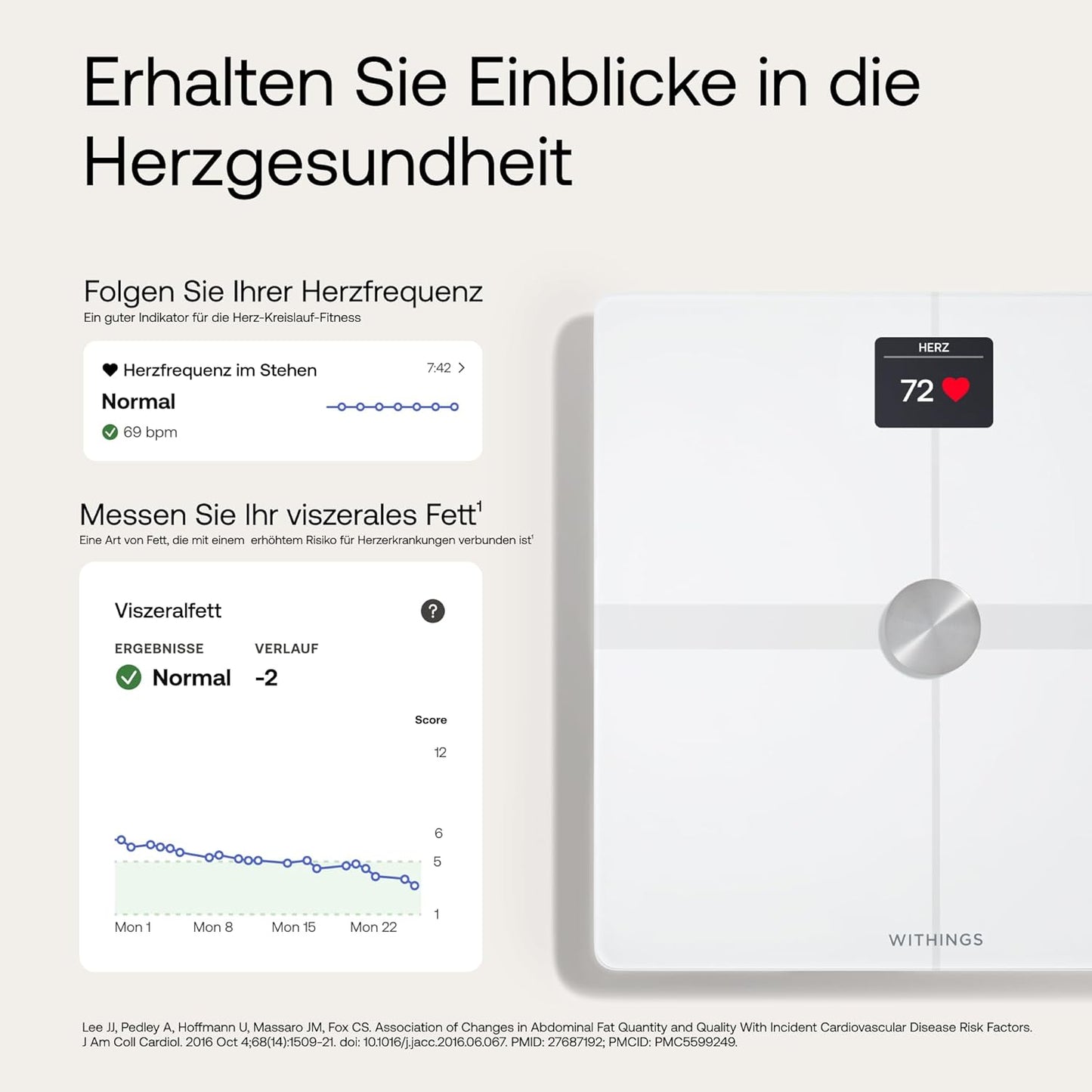 Body Smart Personenwaage mit Körperanalysefunktion, Weiss/White