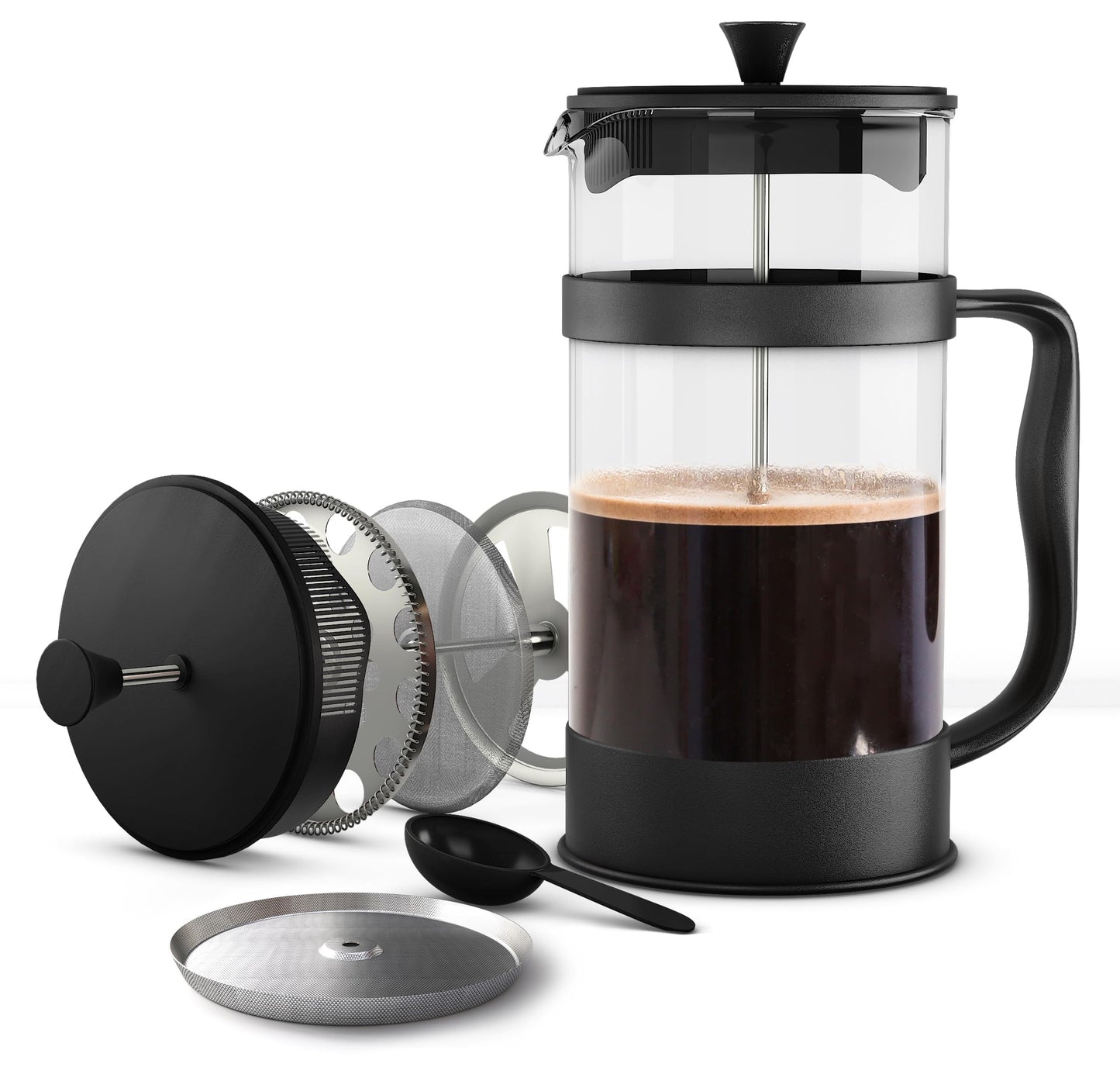 French Press, 600 ml Schwarz