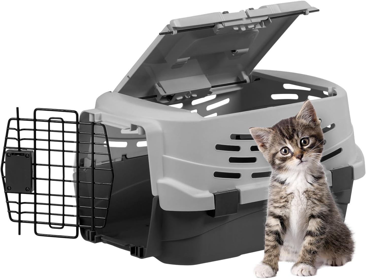 Katzentransportbox, Grau L48.3 x B30.5 x H24.8cm