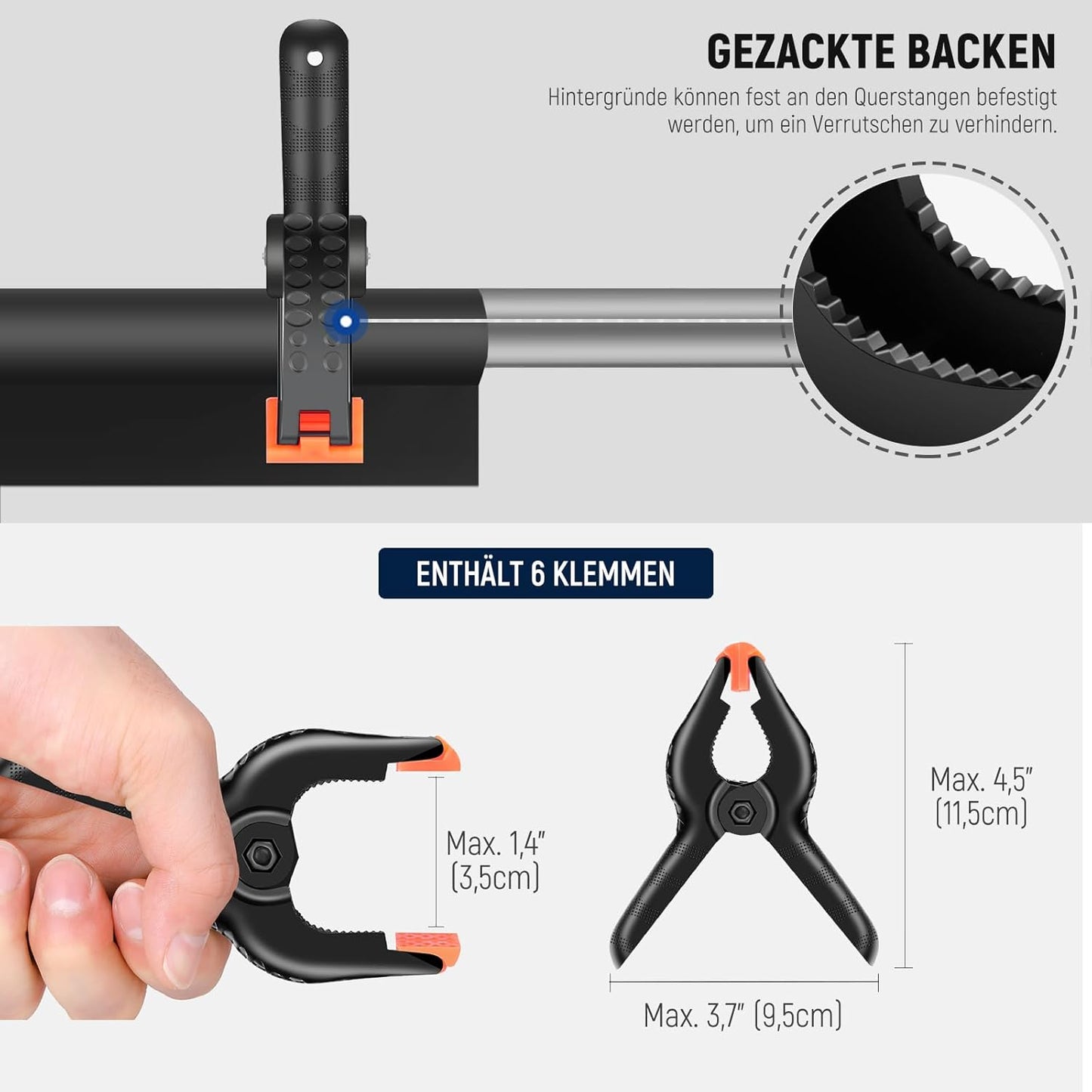 Fotostudio-Lichtset mit Hintergrund, NK100 mit Reinigungstuch
