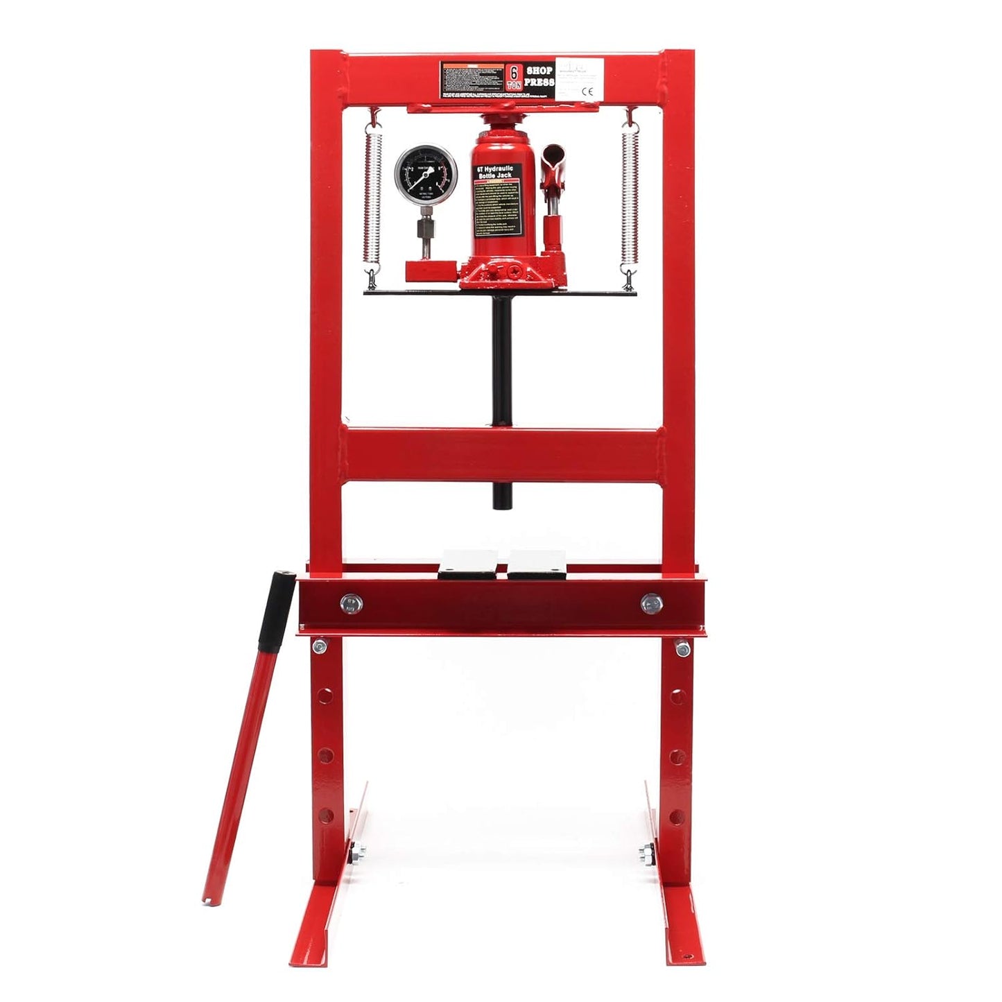 Wiltec Werkstattpresse, 6 t Manometer Rot