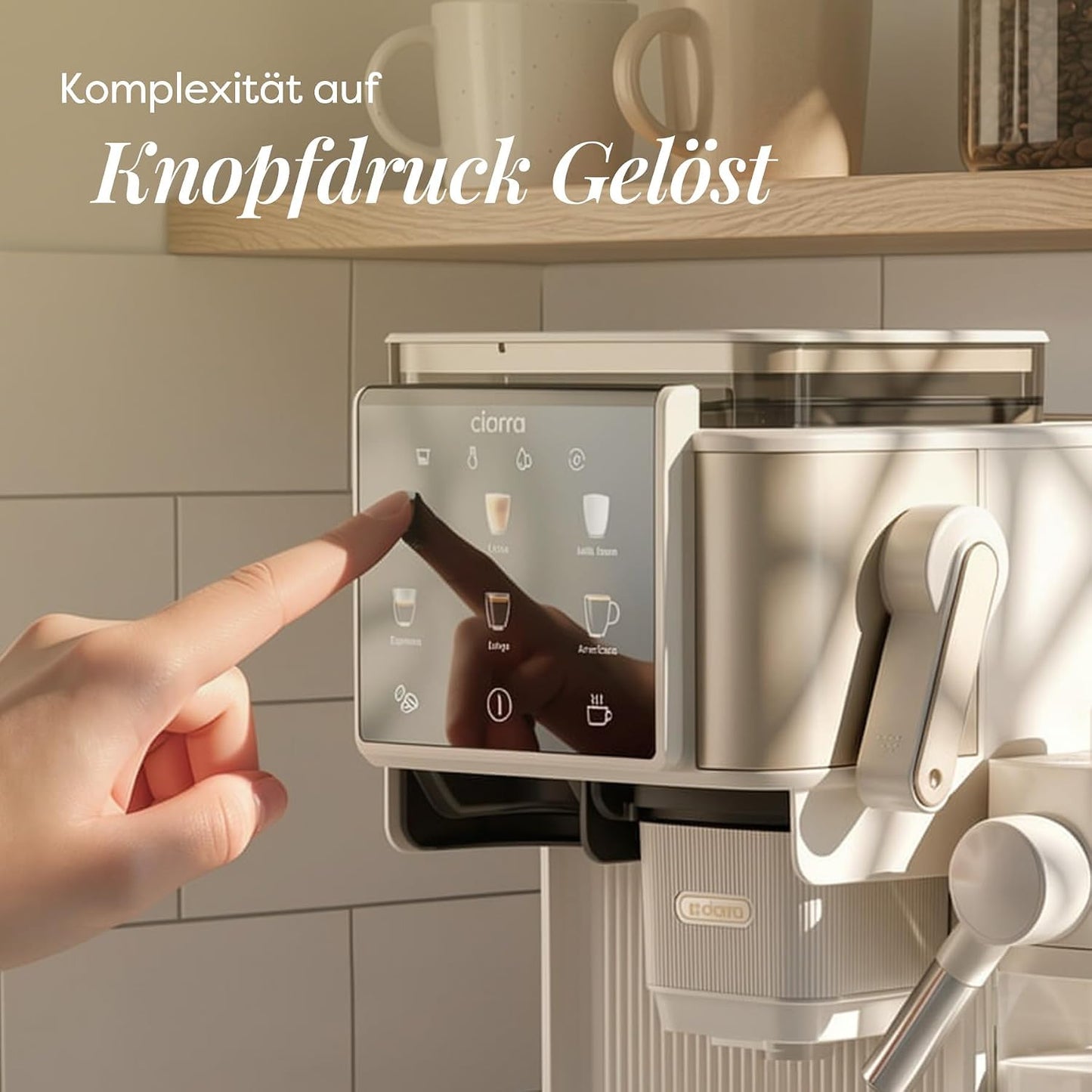Espressomaschine mit Mahlwerk & Milchaufschäumer