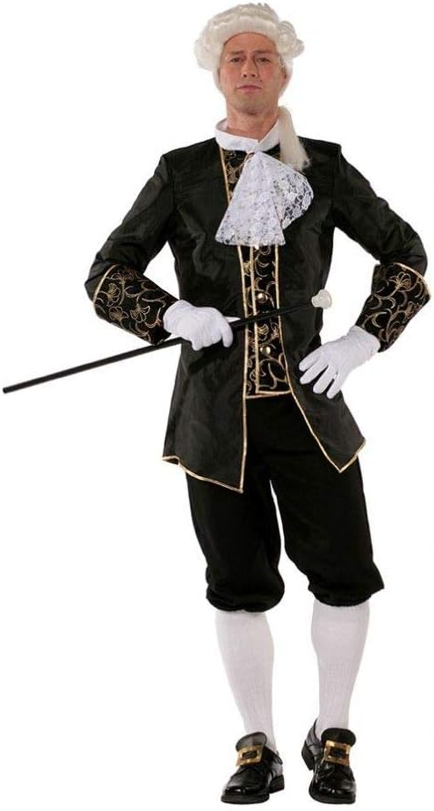 Barock Rokoko Herren-Kostüm, 54 Schwarz