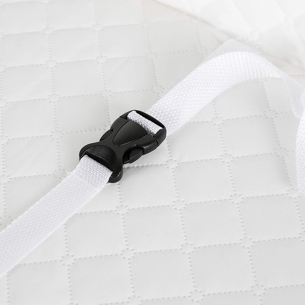 Wickeltisch mit Rollen, Wickelauflage und Sicherheitsgurt, D-Blanc