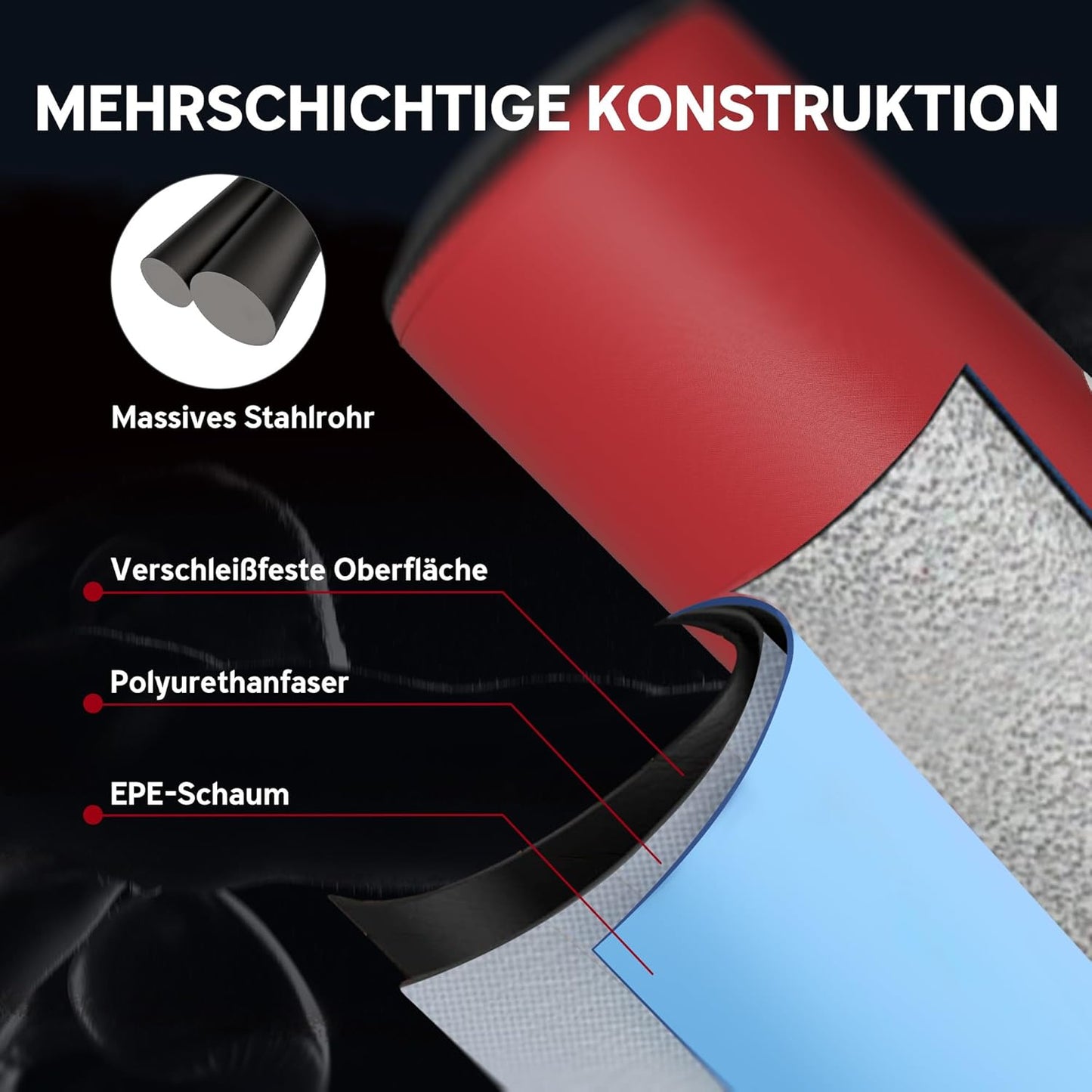 Freistehender Standboxsack 135 cm