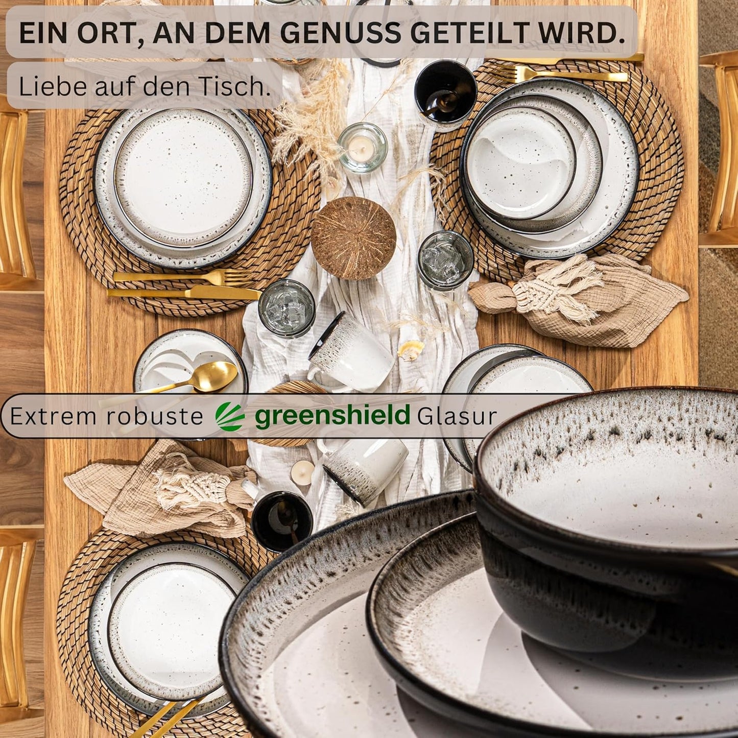 Geschirrset Sansibar für 6 Personen, Sansibar Geschirrset 18 tlg.