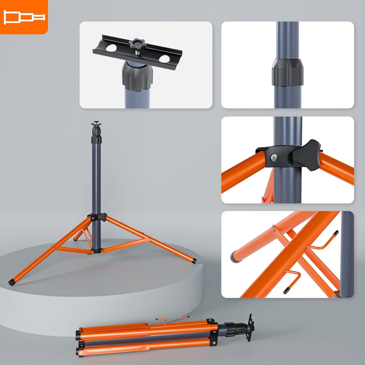 LED-Baustrahler mit Stativ, 2x 50W 11000lm