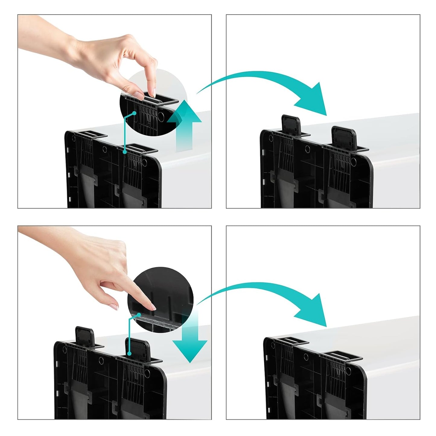 TMH2X30 Mülltrennsystem mit Softclose-Deckel, Weiss TMH2X30