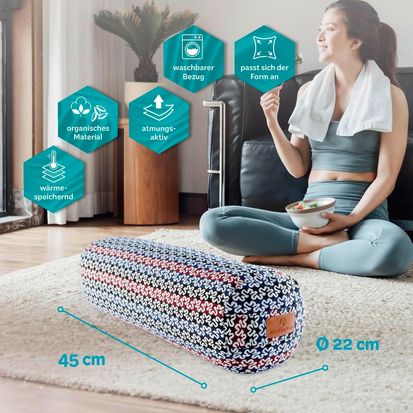 Yoga-Bolster Tarik, Dinkelspelz, Dinkelspelz Style 17