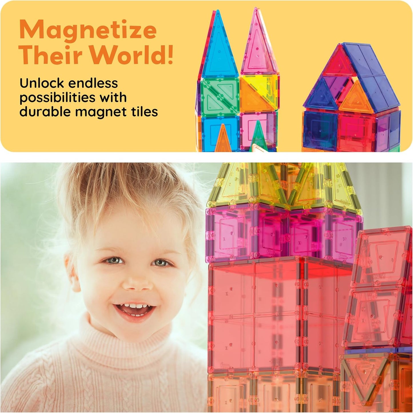 Magnetbausteine, ‎multicolored 60-Piece