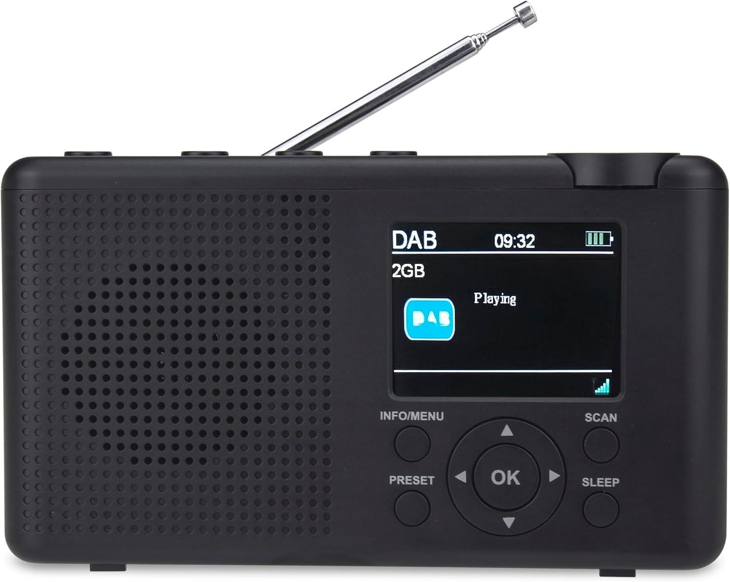 TRA23DAB/GR Tragbares DAB-Radio, schwarz DAB-Radio