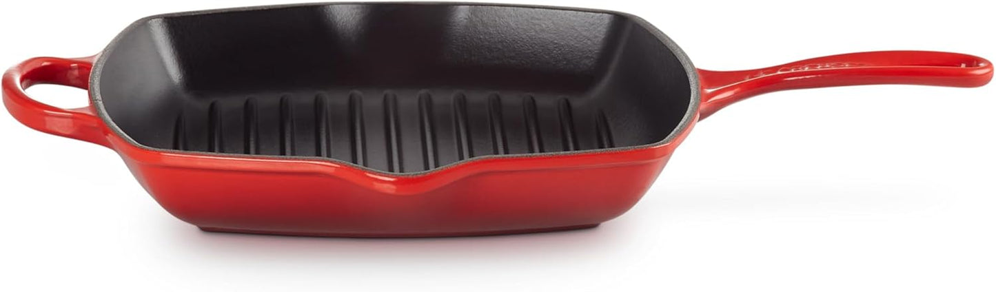 Quadratische Gusseisen-Grillpfanne Signature, Deep Teal