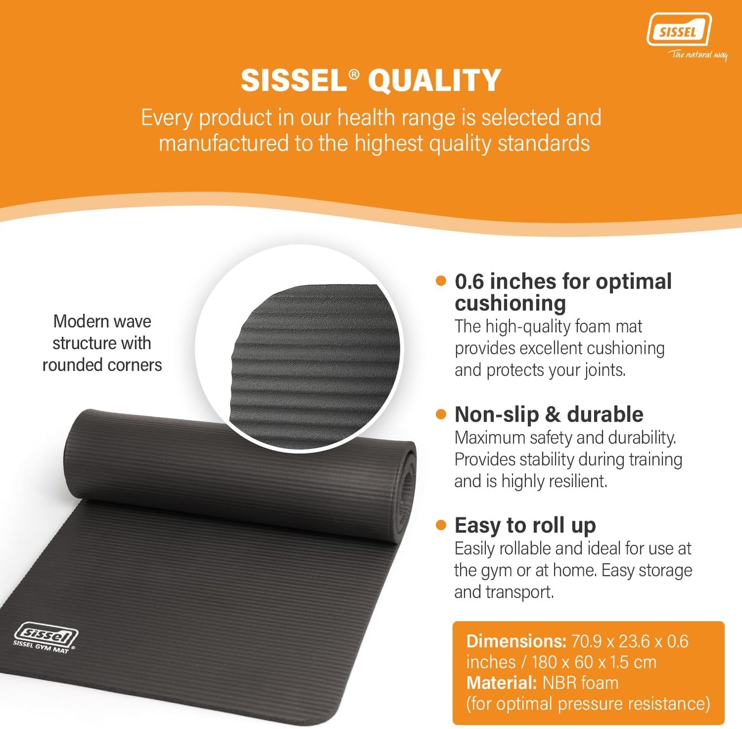 Gym Mat 1.5, Anthrazit