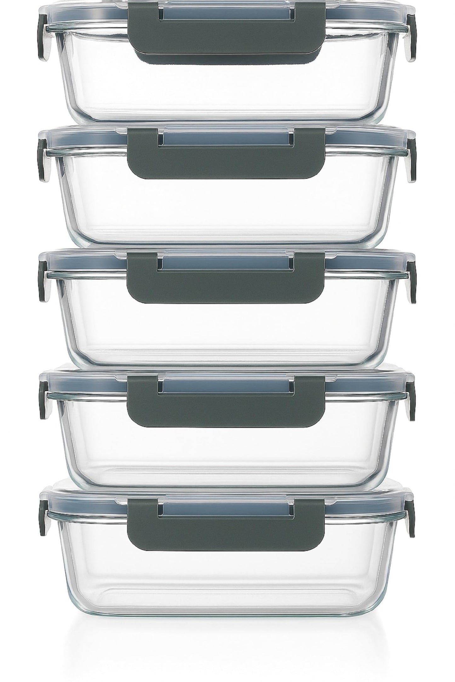 Glas-Frischhaltedosenset 5-teilig (370 ml), 5 x 370ml