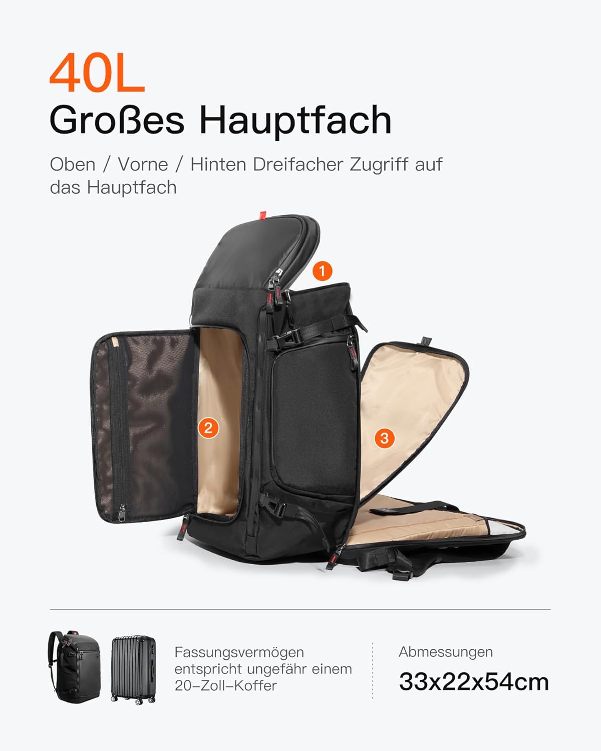 Notebook-Rucksack BPX31 black 40L