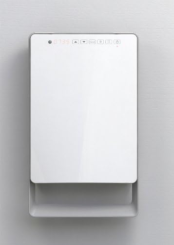 Digitaler Wand-Heizlüfter mit Handtuchstange, Weiss Glänzend/Grau
