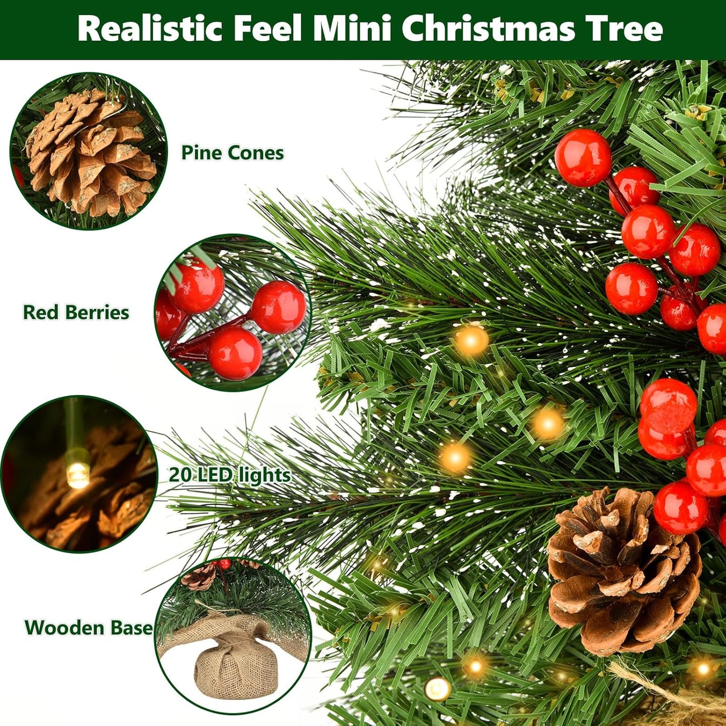 Mini Weihnachtsbaum mit LED-Beleuchtung